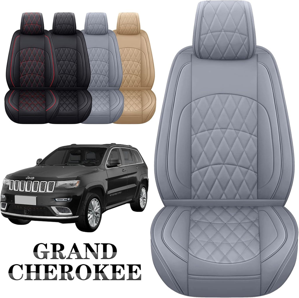 Black Leather Front Seat Covers 2 PCS O555