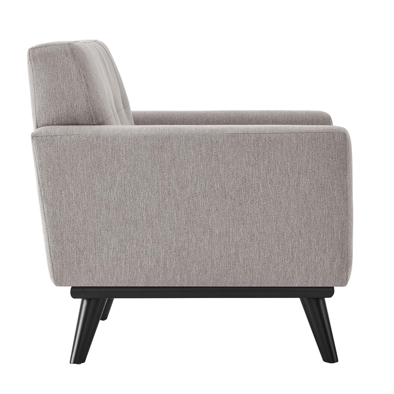 Gray Herringbone Fabric Armchair Y62053