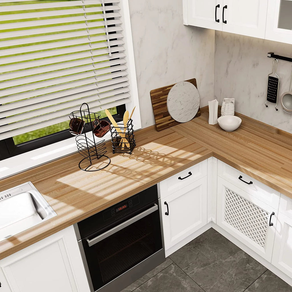 Solid Hardwood Butcher Block Countertop, 1.5" Thickness, 84" L x 25" W R53502