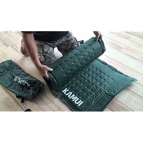 Green Self Inflating Sleeping Pad 2 inch Thick Foam Connectable V7813