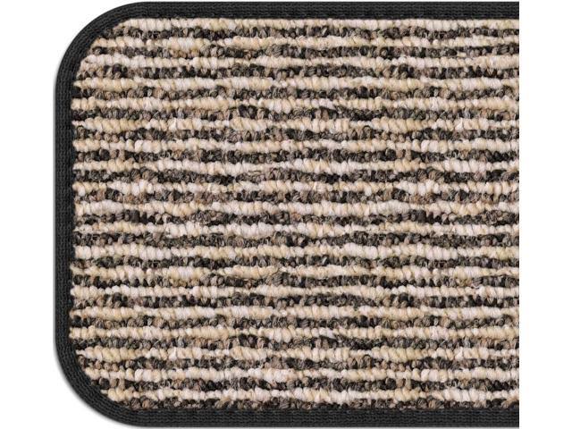 Set of 15 Black Carpet Stair Treads J215376