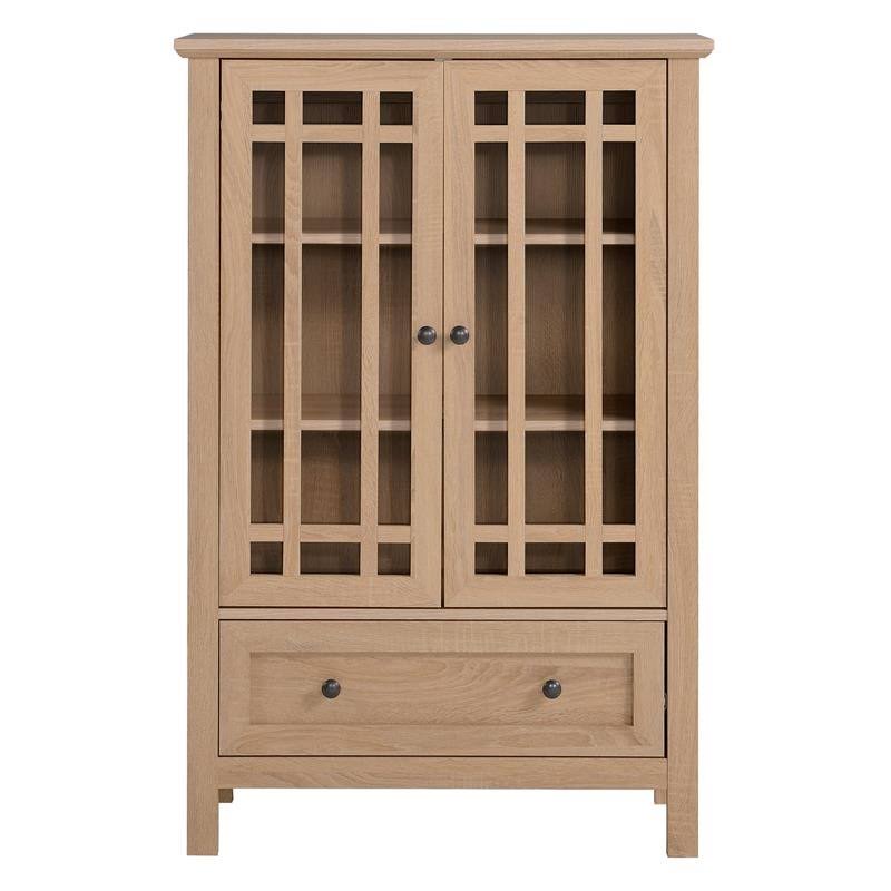 Light Oak Wood Accent Cabinet with Drawer X51930