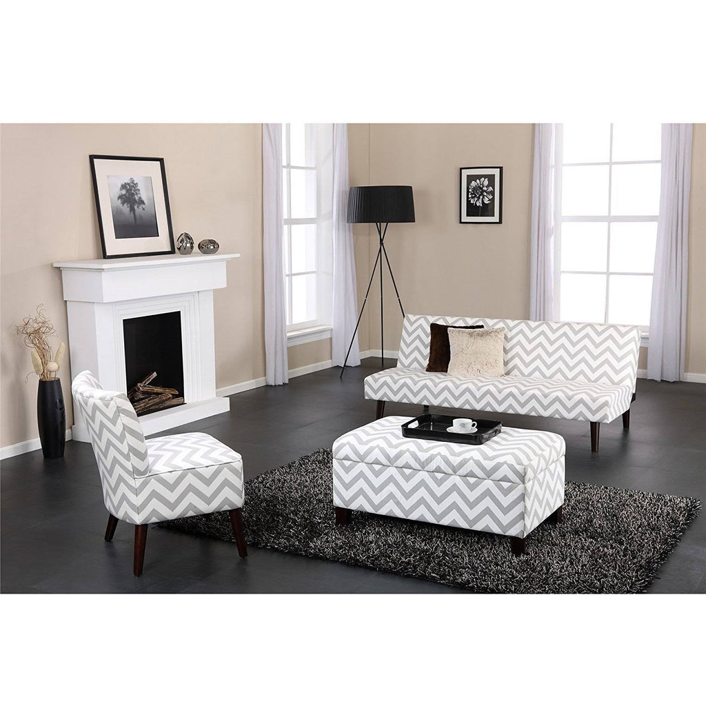 Gray Chevron Accent Chair J493780