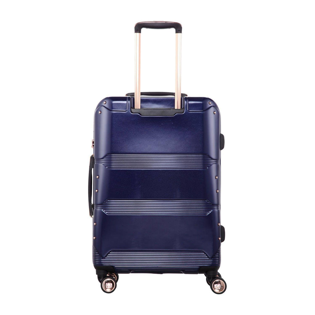 Navy Hard Shell 8 Wheels Trolley Case L842369