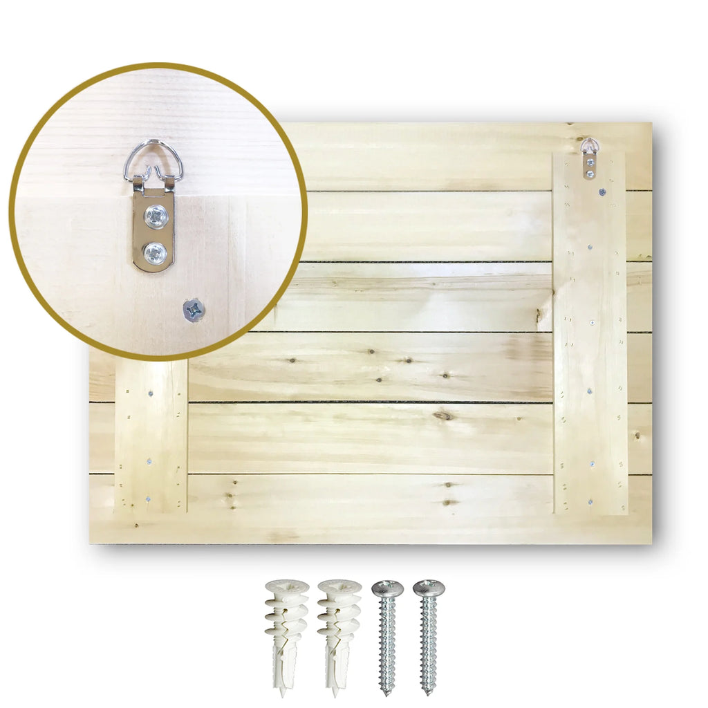 Rustic Wall Art Print on Natural Pine Wood Y84957
