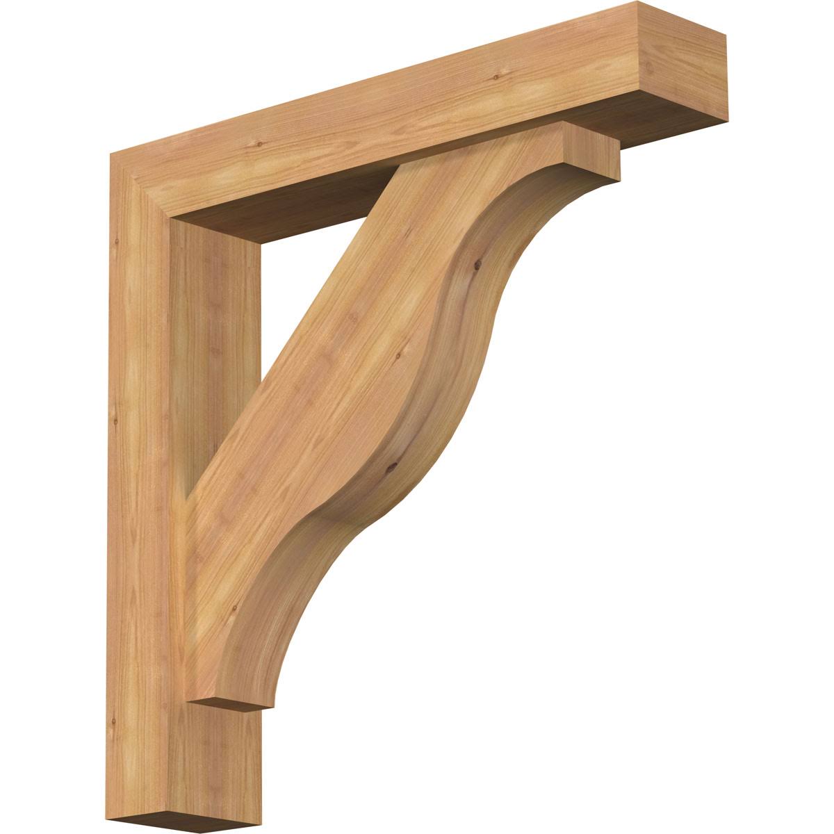5 1/2x22W x 28x22D x 28x22H Western Red Cedar Bracket Z4786