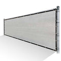 Grey Privacy Fence Screen HDPE Mesh Windscreen with Reinforced Grommets S566