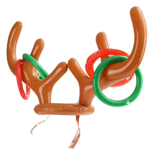 Inflatable Reindeer Antler Ring Toss Game (2 Antlers 10 Rings) S134