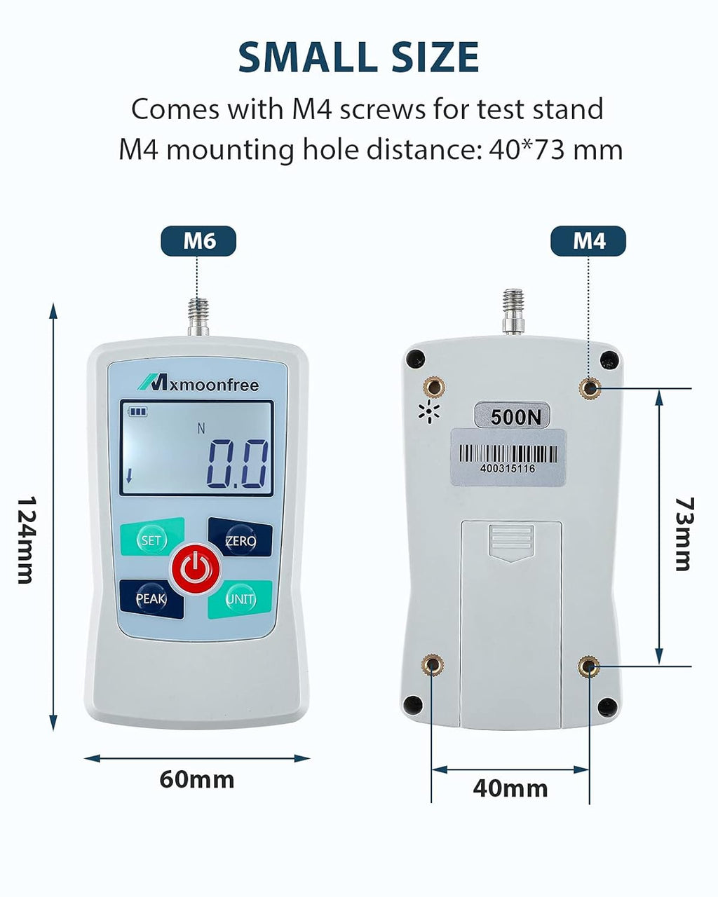 300N Digital Force Gauge Push Pull Gauge Portable Force Meter with Storage Case X749628