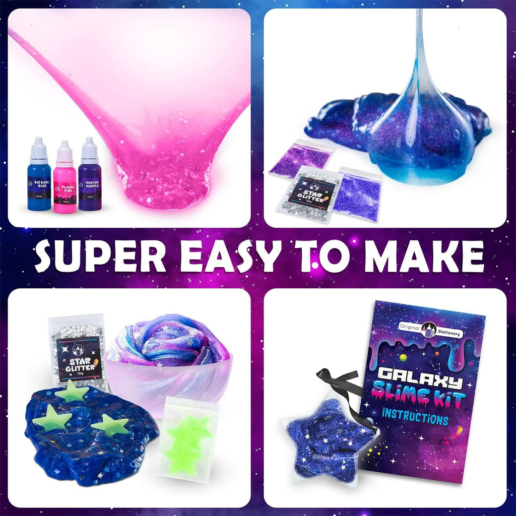 Mini Galaxy Slime Kit with Glitter, Glow in The Dark Powder S808266
