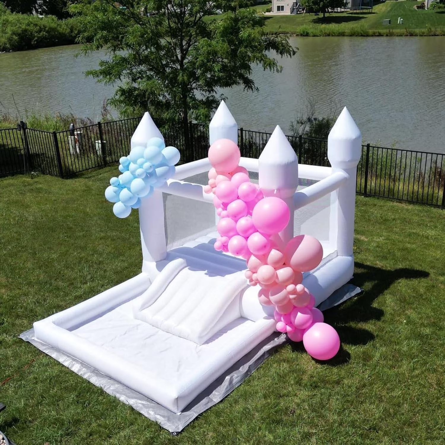 Kids Bounce House PVC Slide Ball Pit 3in1 with Air Blower 13 x 8ft T1249