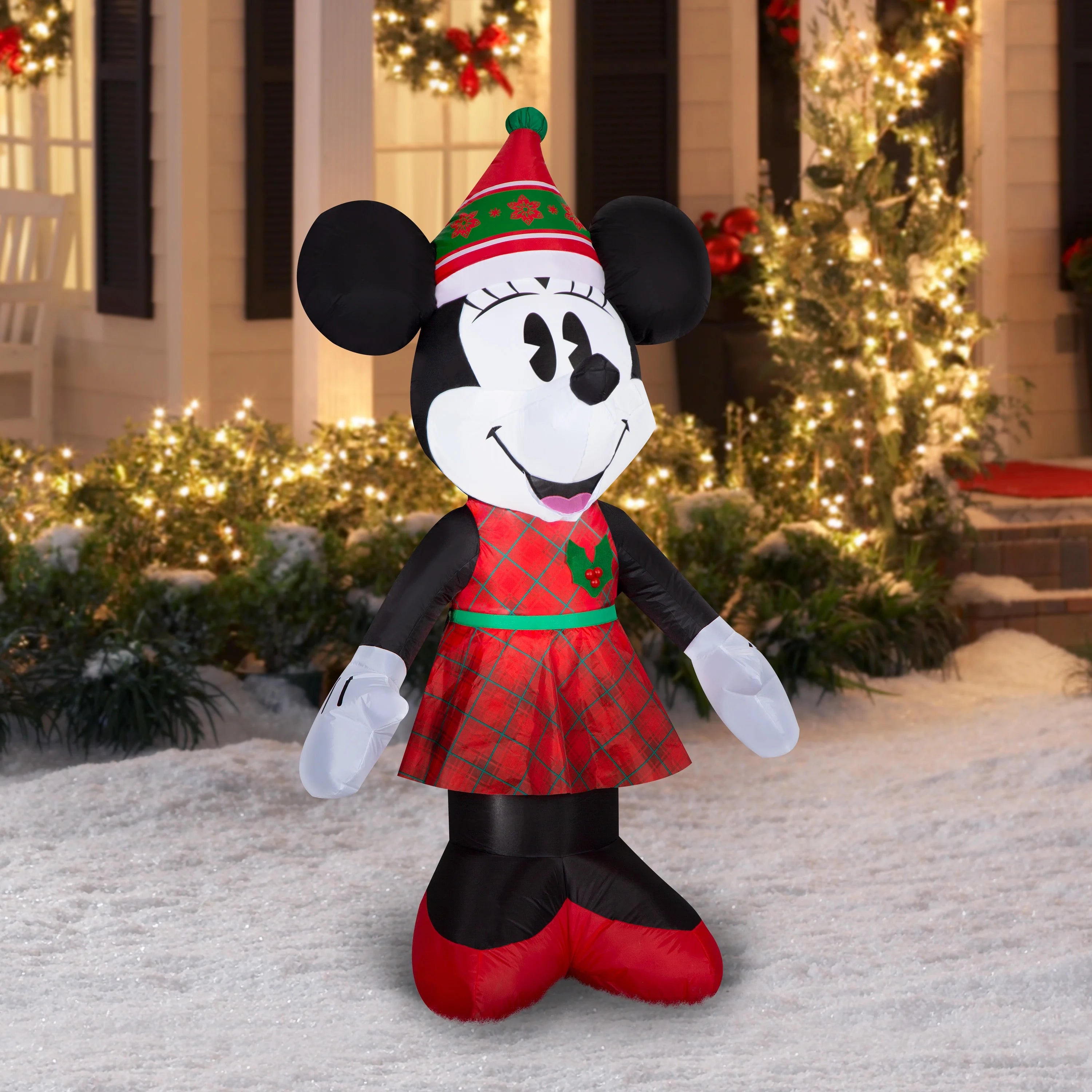 5 Foot Nordic Winter Christmas Minnie Mouse Inflatables N39537
