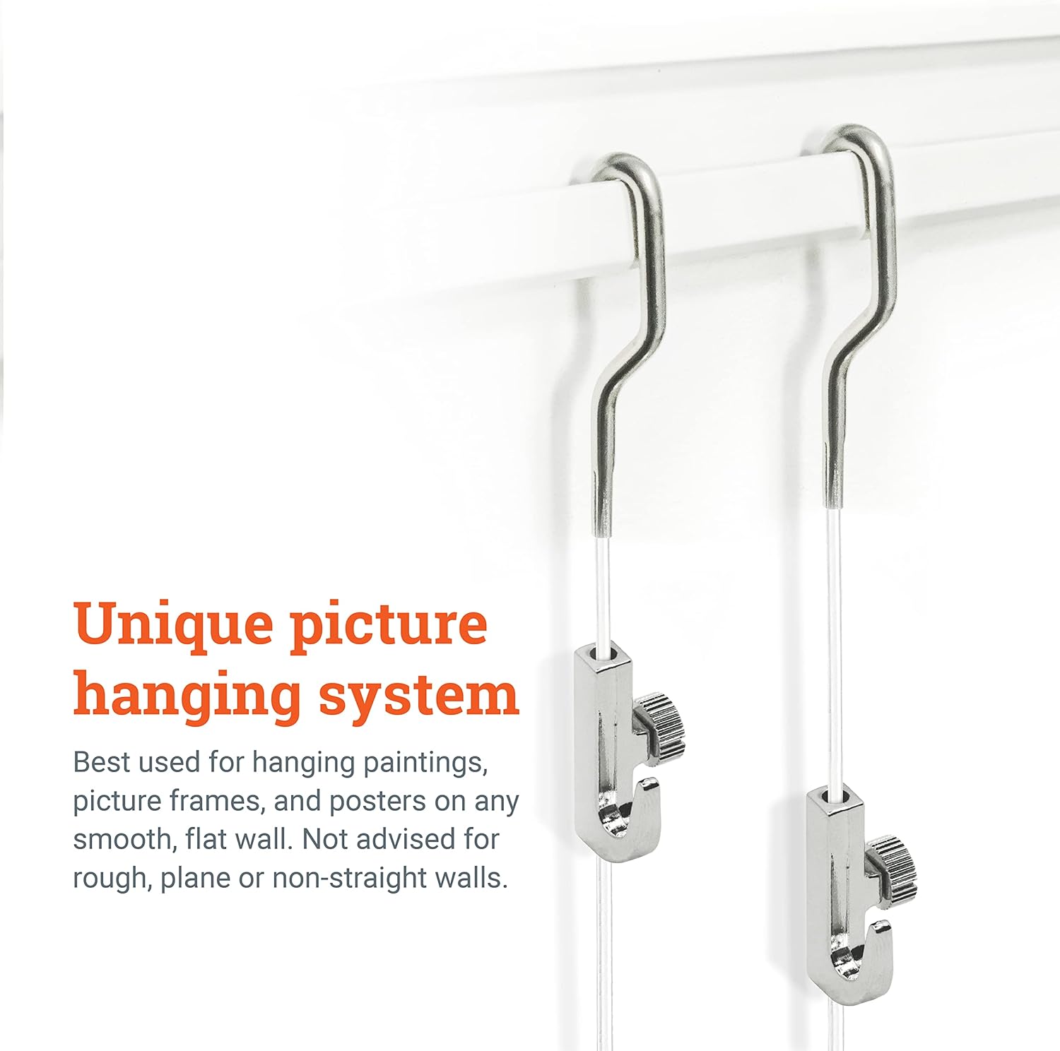 79 Inch Track Kit with Nylon Cords and Picture Hooks D69542