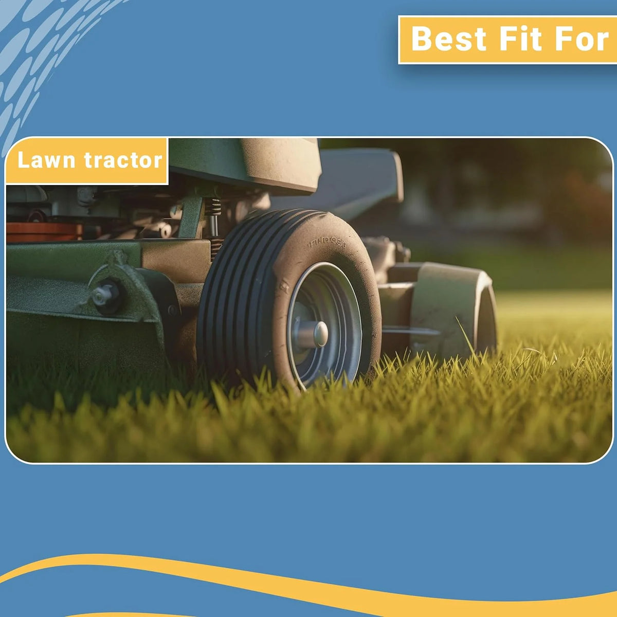 Two 16x6.50-8 4 Ply Lawn Tractor Mower Tires with Tubes S806