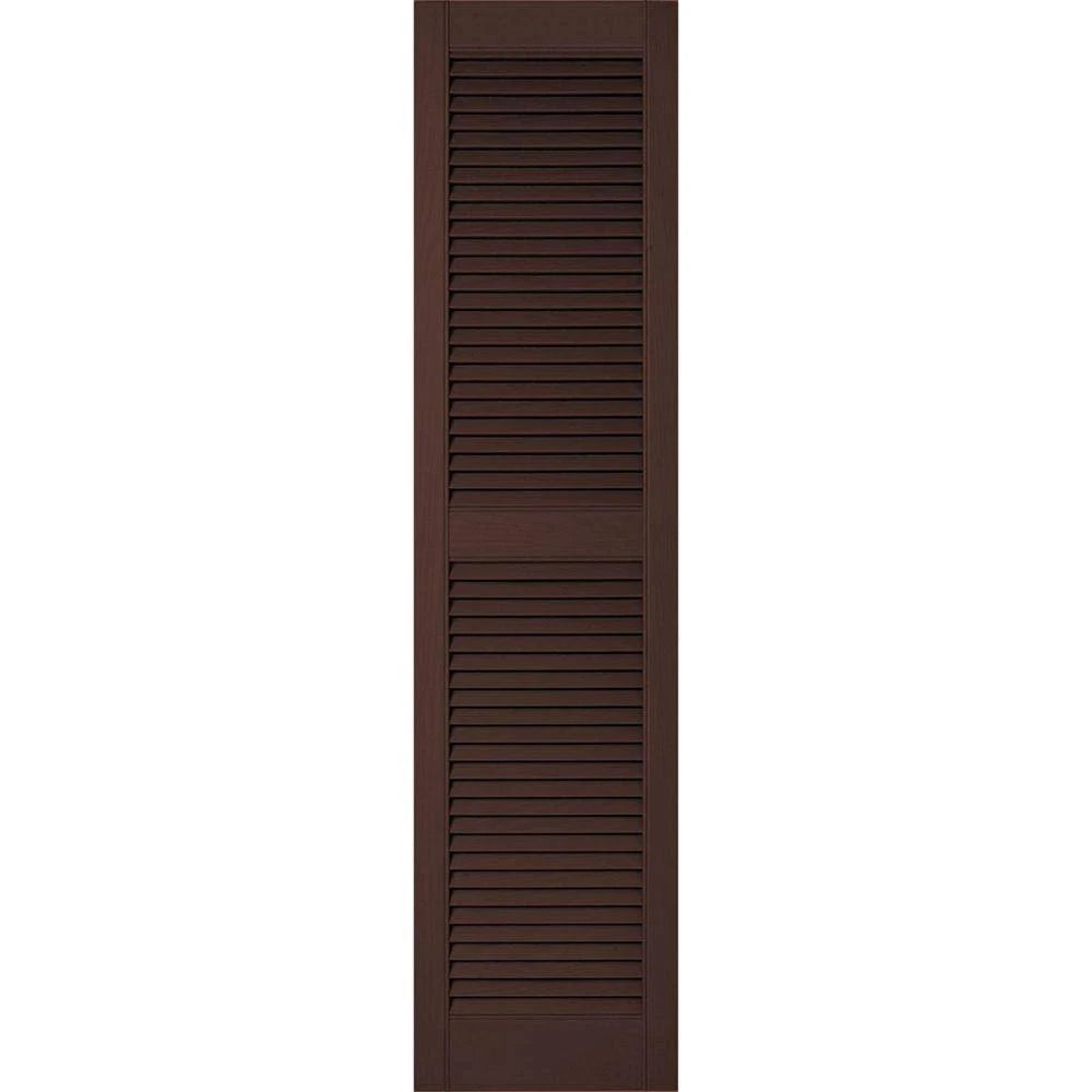 18 inchw x 35 inchh Vinyl Open Louver Shutters with Shutter-Loks, Per Pair X339161