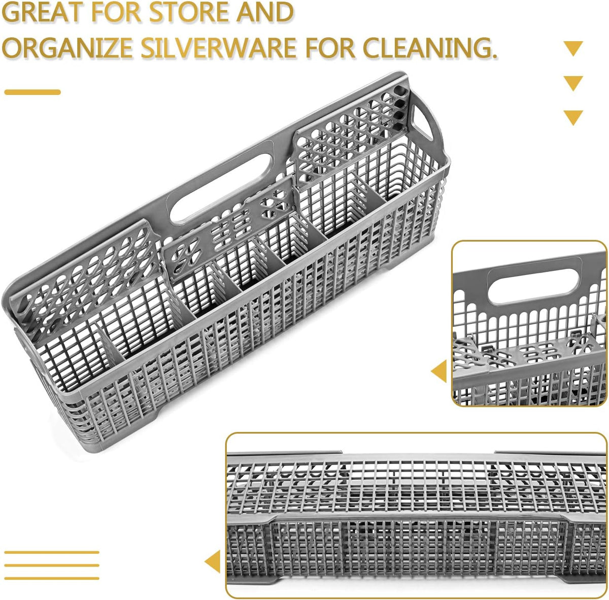 Dishwasher Silverware Basket Replacement with Handle, Pack of 2 W86790