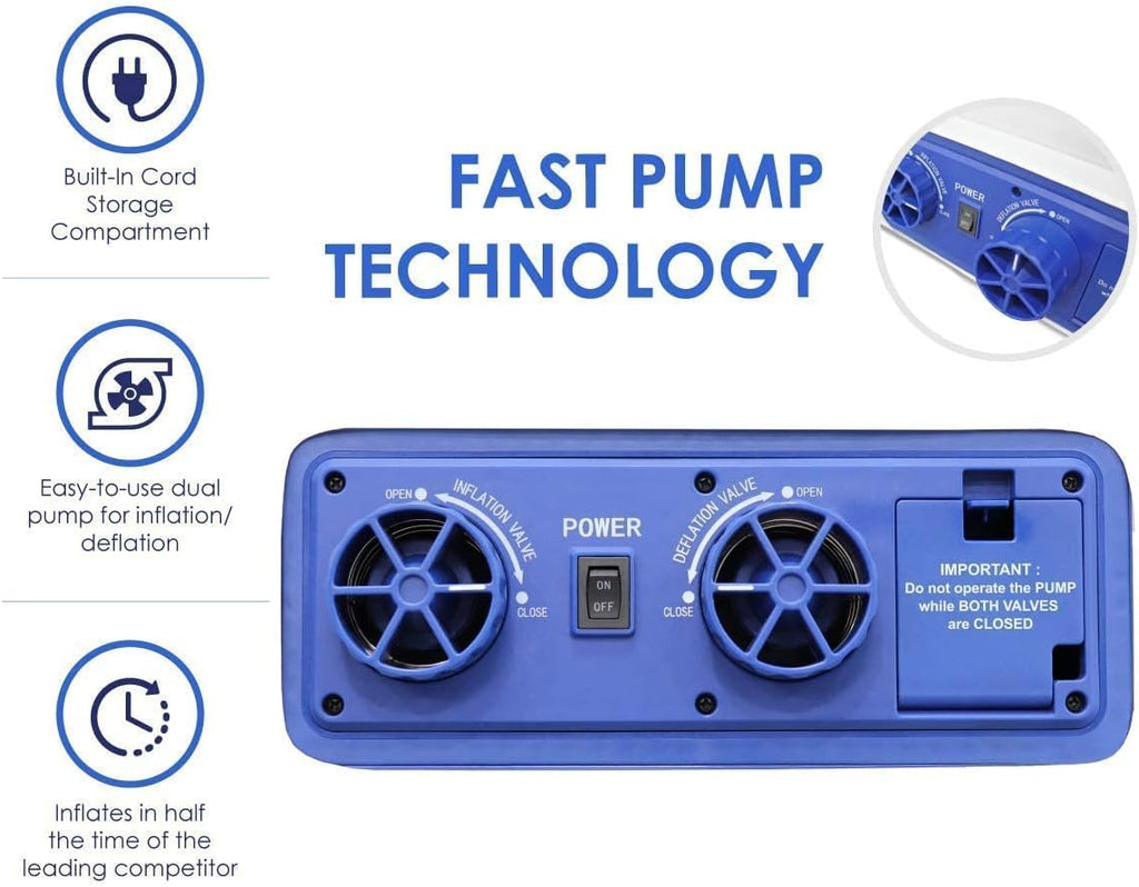 Luxury 15 Inflatable Twin Air Mattress with Built-in Dual Pump L1749