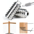 20Pack 1/8" Invisible Cable Railing Kit T316 Stainless Steel for Wood Posts Deck Stairs 10 Cable Lines H7689