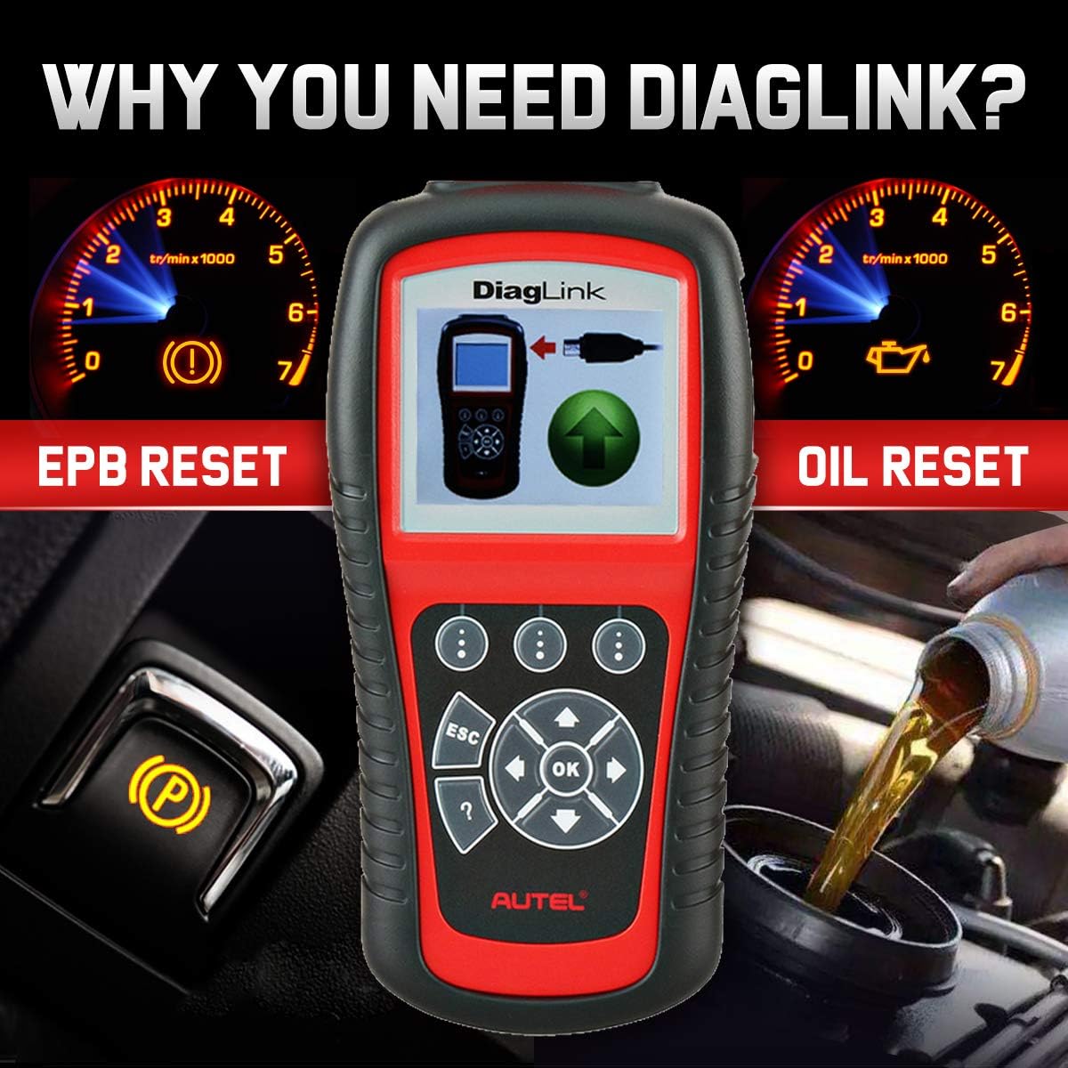 OBD2 Code Reader Diagnostic Tool for ABS, SRS, Engine, Transmission Z8312