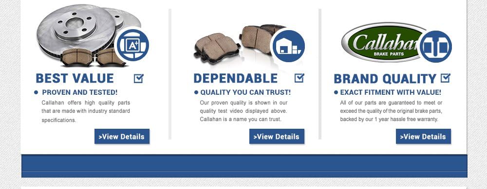 6 Lug Brake Disc Rotors and Metallic Brake Pads W881