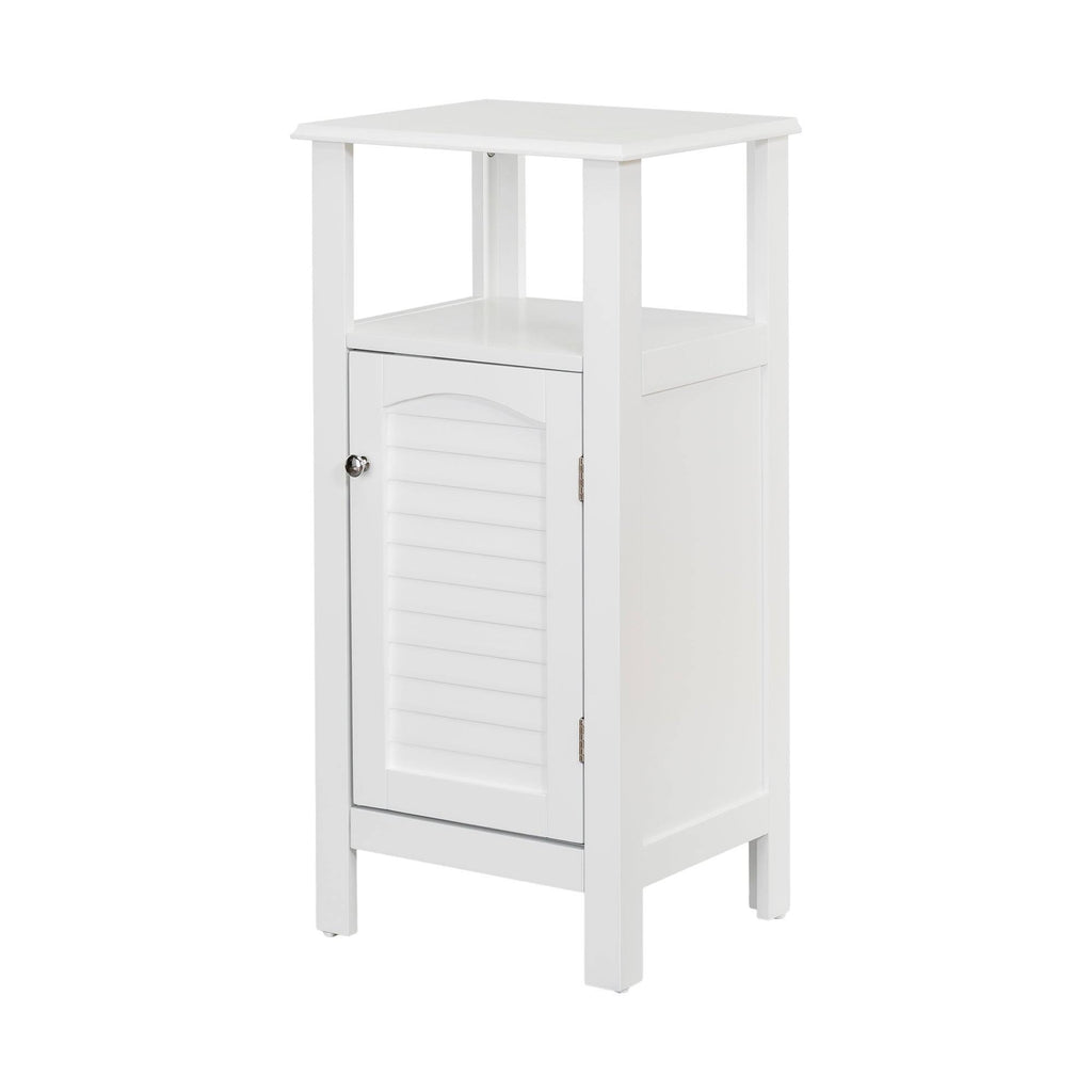 White Open Shelf Floor Cabinet C689097