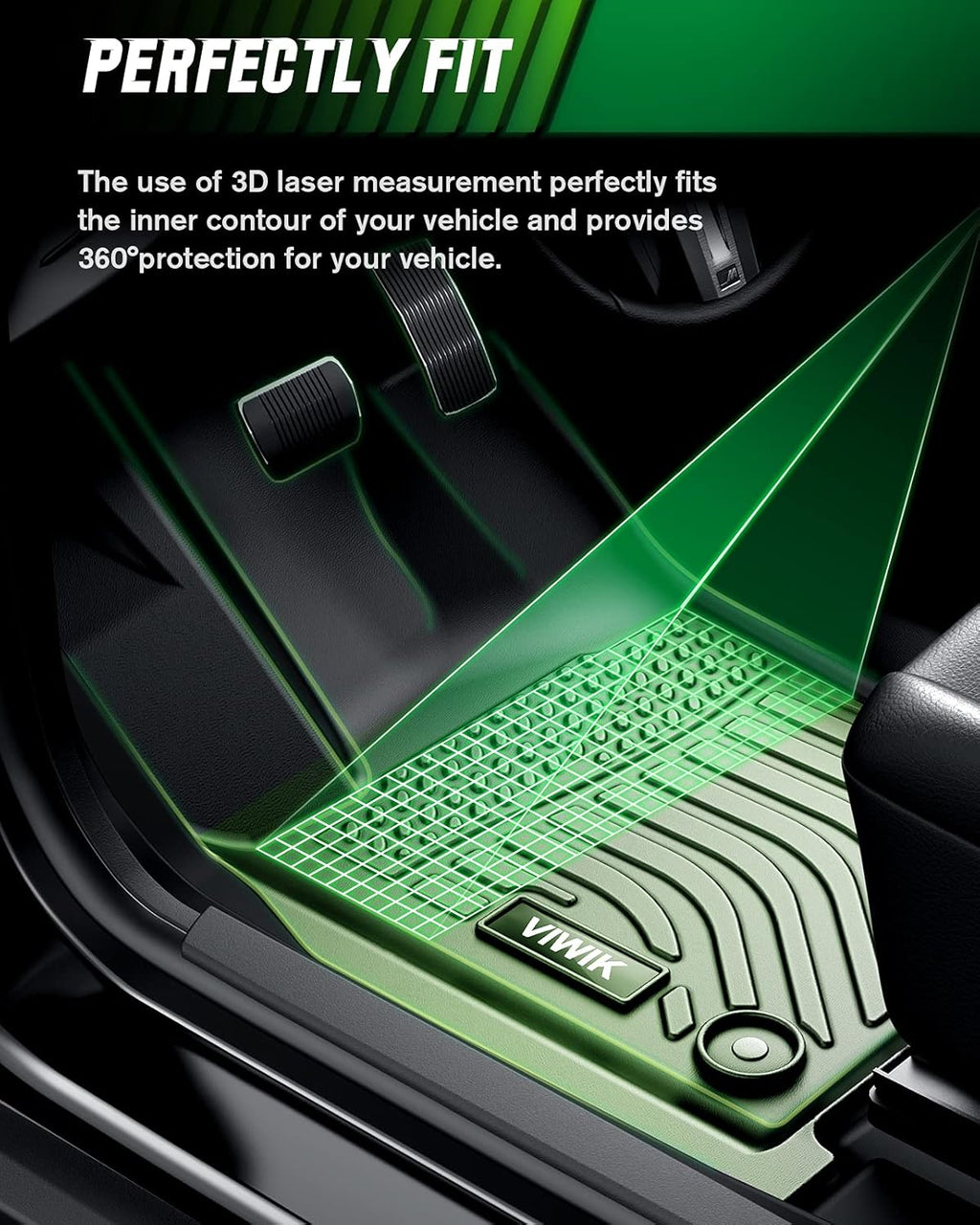 Black TPE Car Floor Mats Full Set Z76784