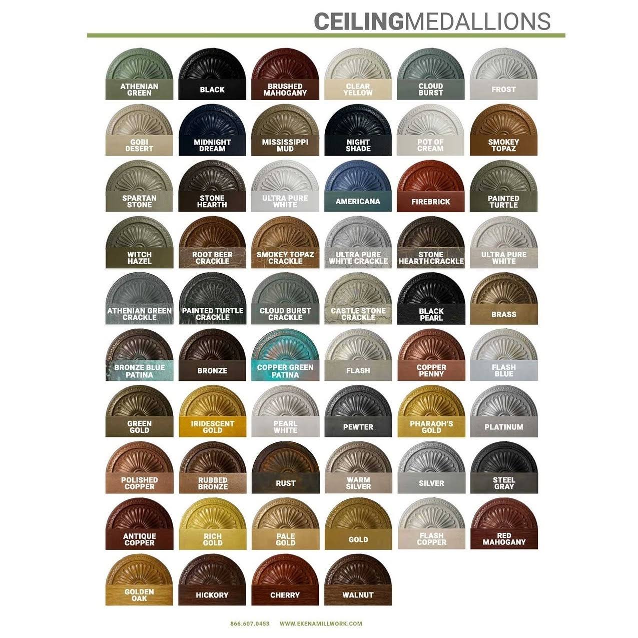 14 3/4x22OD x 1 3/4x22P Traditional Ceiling Medallion E526
