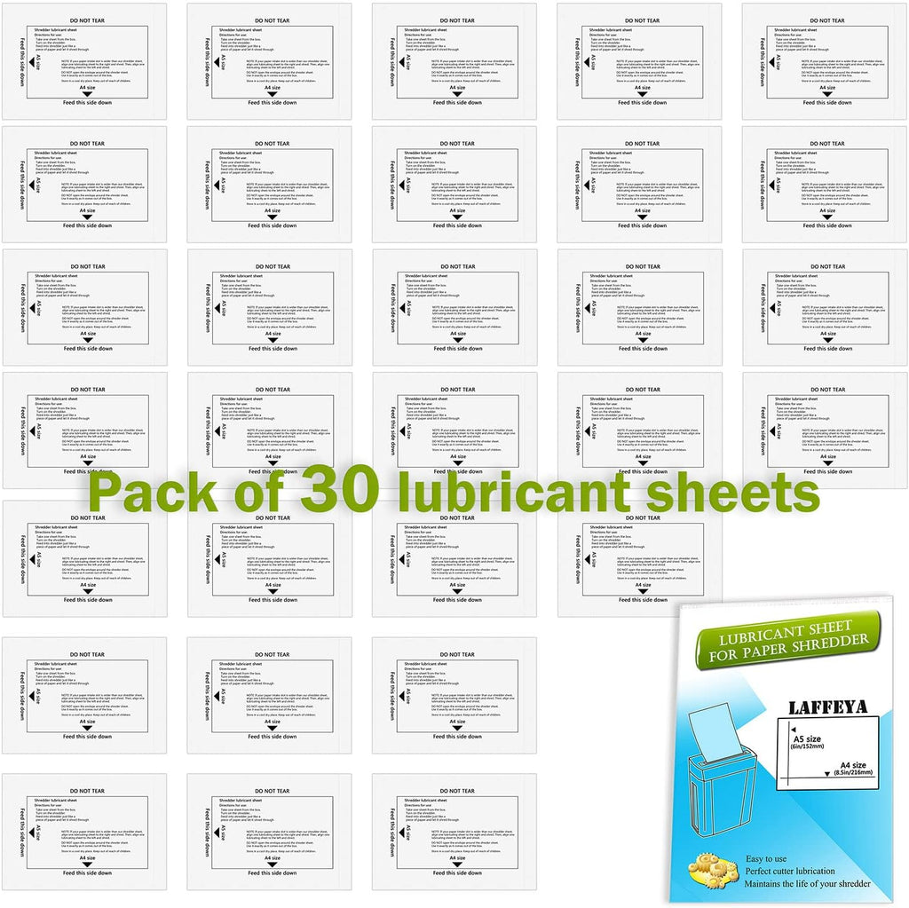 Shredder Lubricant Sheets (30 Pack) U825