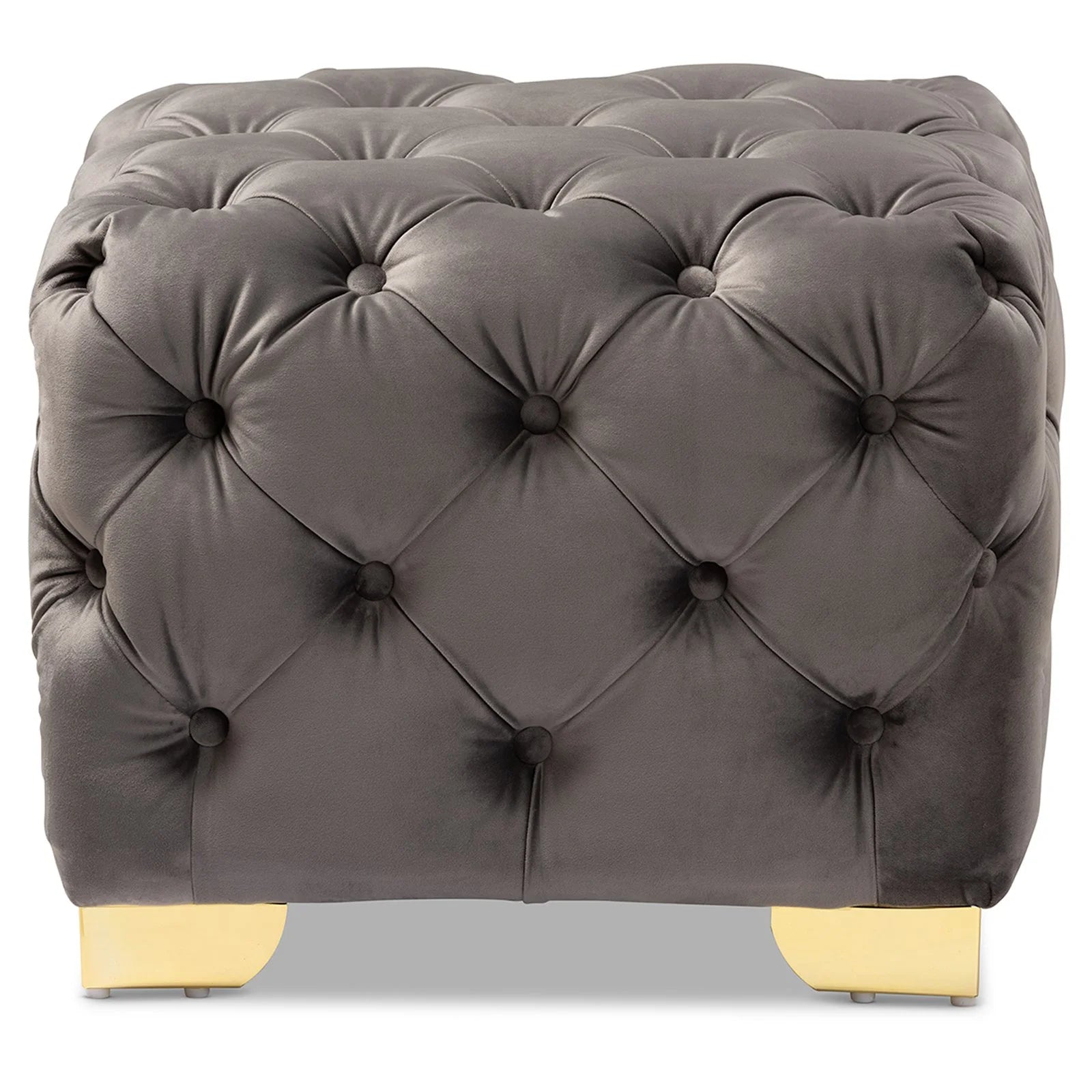 Royal Blue Velvet Ottoman F900