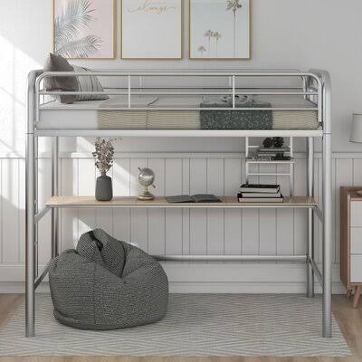 Twin Loft Bed with Built-in Desk U9774