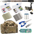 125pcs Carbon Fiber Telescopic Spinning Rod and Reel Combos with Tackle Bag H21478