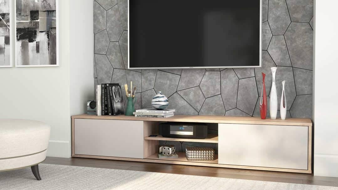 White Asymmetrical Shelving Unit W562