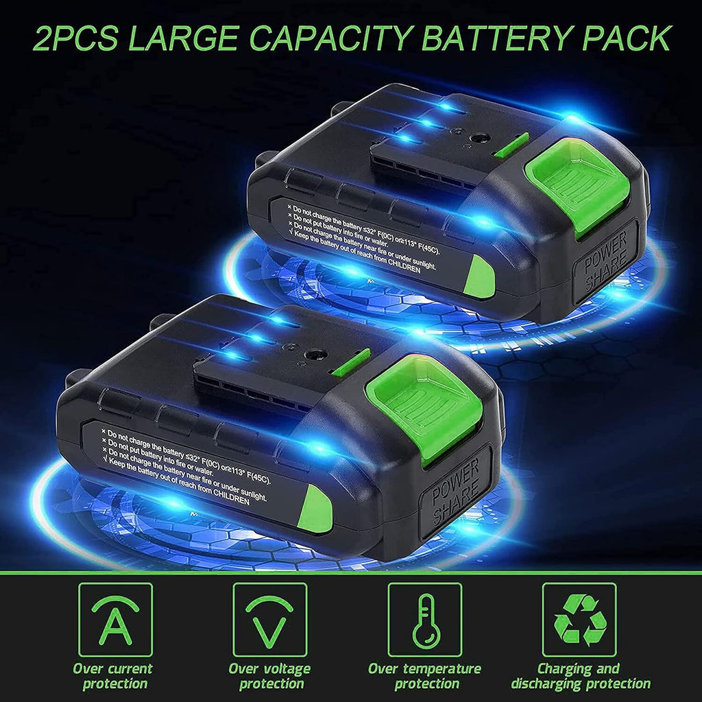 Mini Chainsaw 6 Inch Cordless Brushless Motor with 2 Rechargeable Battery A420