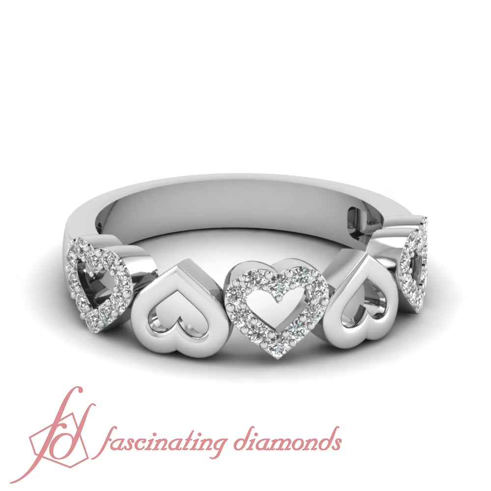 14K White Gold Diamond Wedding Band Z152478