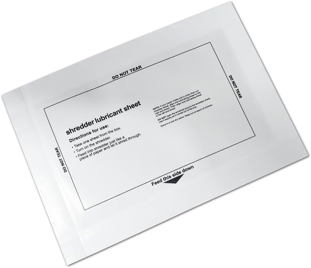 Shredder Lubricant Sheets (30 Pack) U825