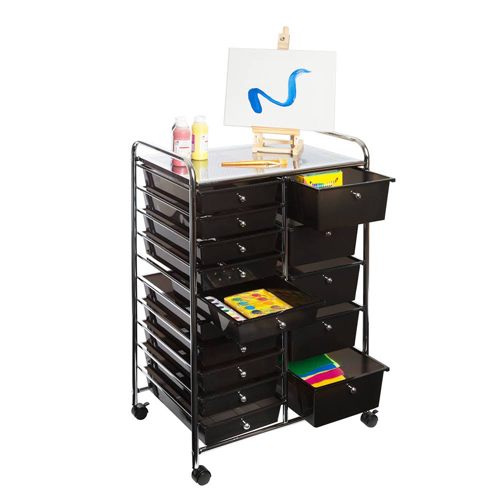 15-Drawer Black Organizer Cart M682594