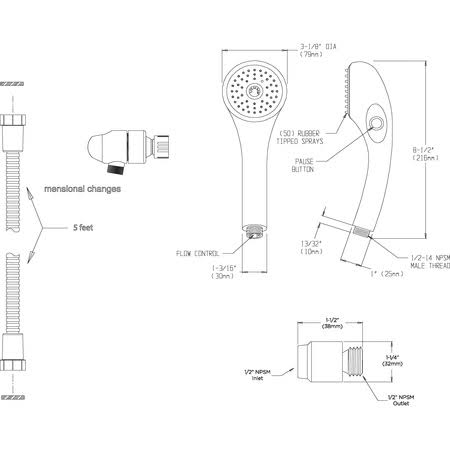 Polished Chrome Single Function Hand Shower V1932