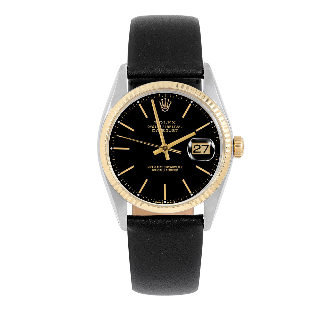 Black Stick Men's Datejust 36mm Wristwatch M3575