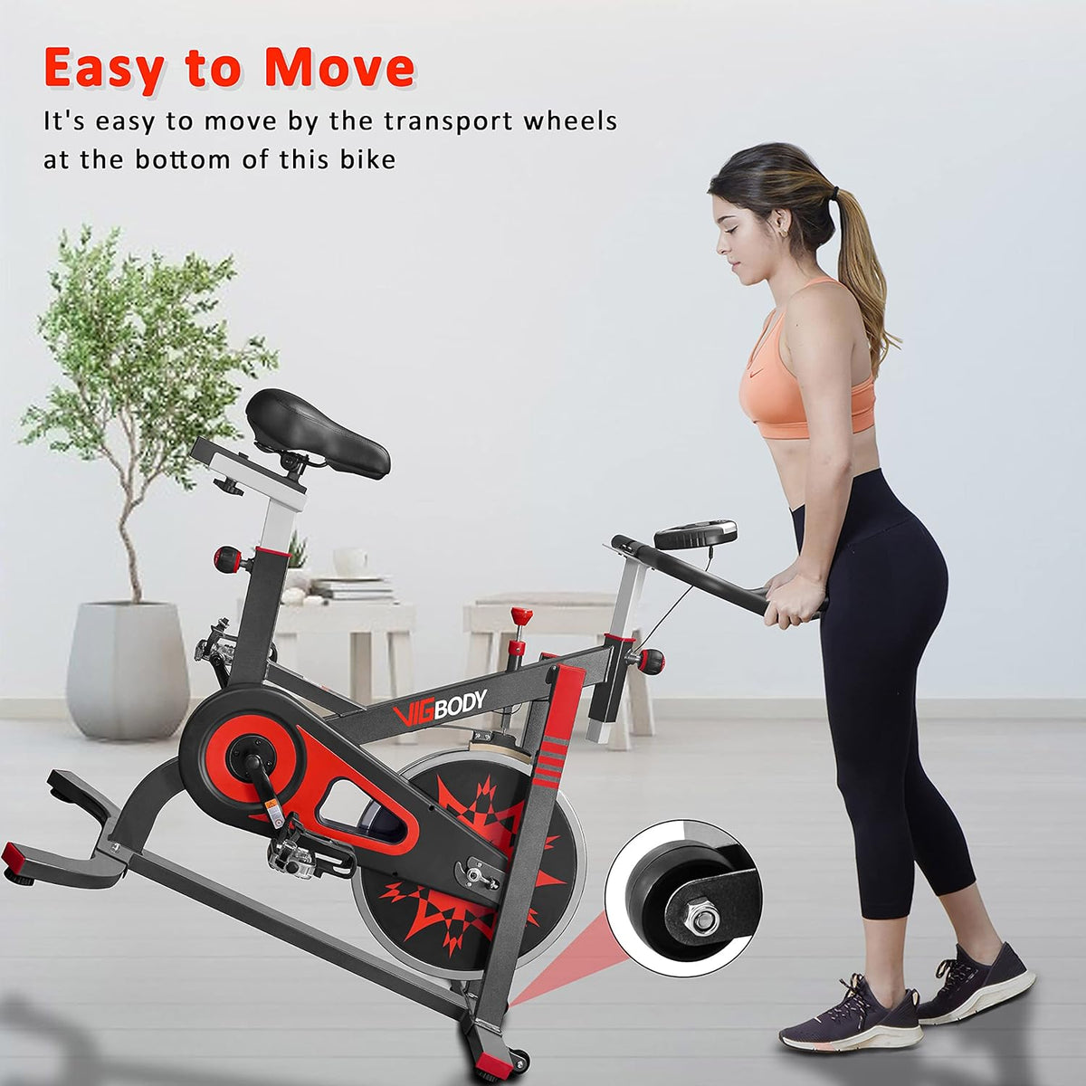 Upright Exercise Bike with Belt Drive L320427