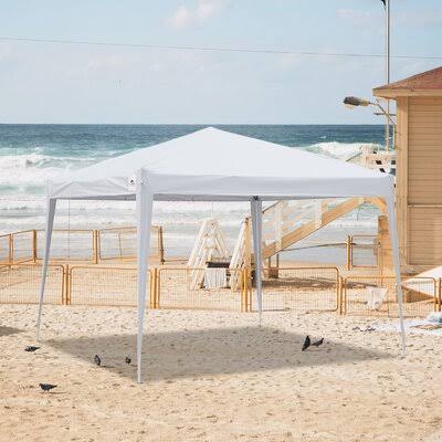 10 ft. W x 10 ft. D Steel Pop-Up Canopy Gray Y1131