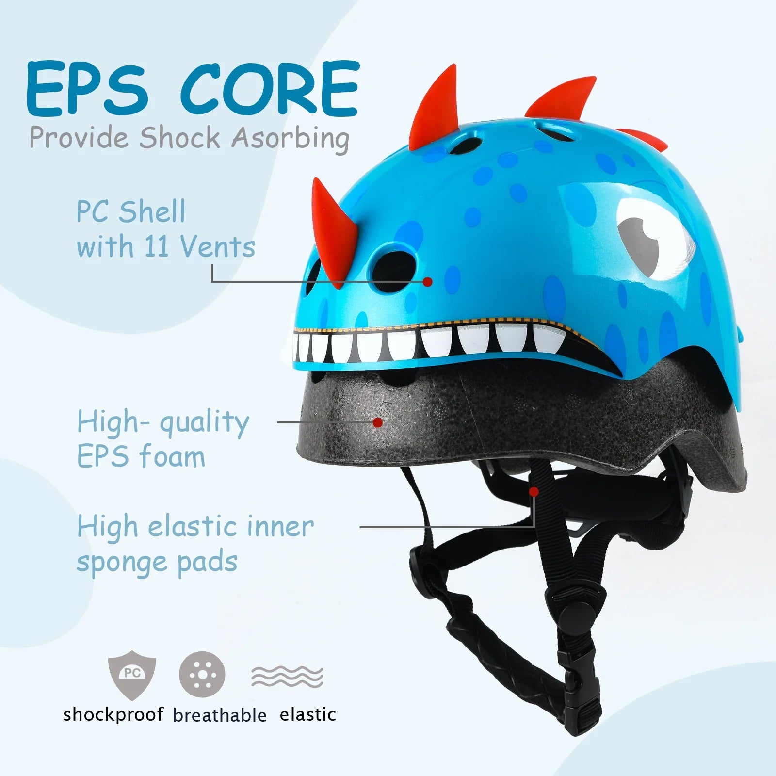 Blue Small Adjustable Kids Bike Helmet F79862