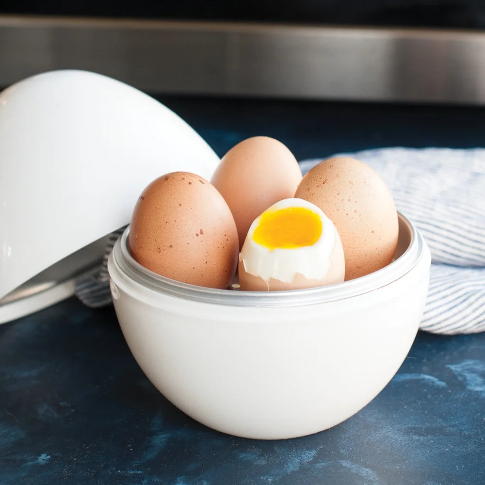 White Microwave Safe Egg Boiler C92483