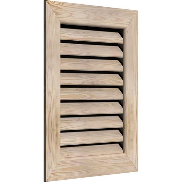 18-in W x 12-in H Vertical Gable Vent, Unfinished Pine R9076