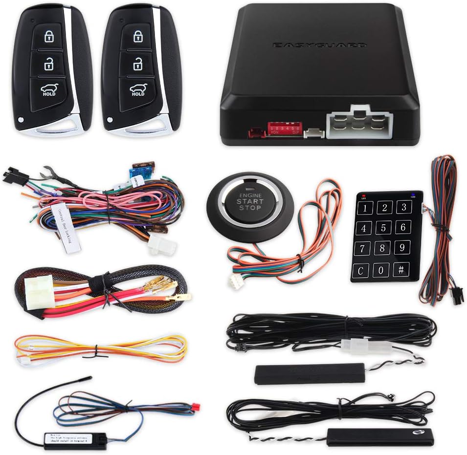 Rolling Code PKE Car Alarm System with Remote Starter L94867
