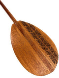 Koa Paddle 32 inch T-Handle with Etched Tapa Design G7794