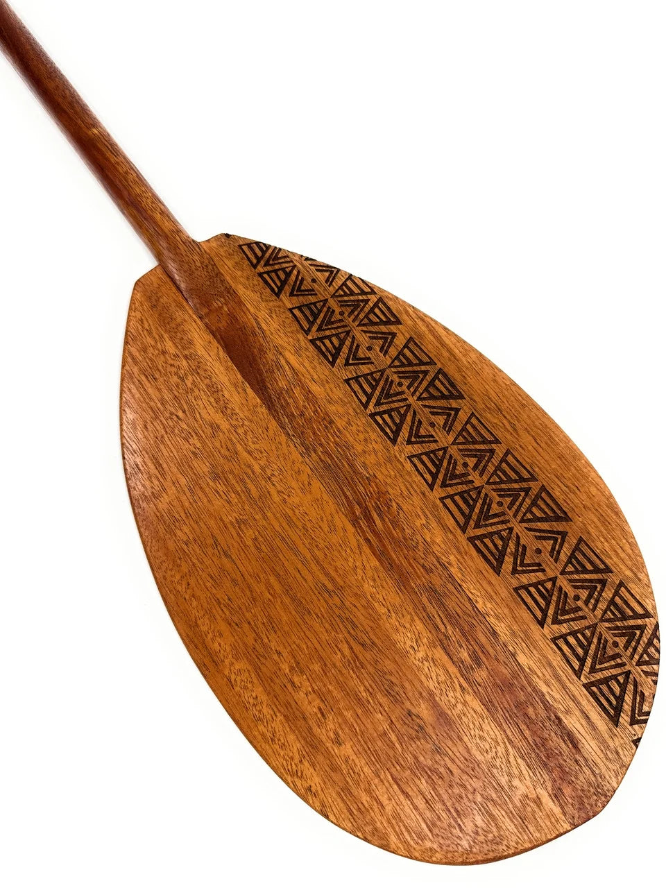 Koa Paddle 32 inch T-Handle with Etched Tapa Design G7794