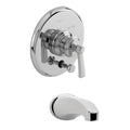 Satin Bronze Tub and Shower Trim Plate with Handle Q487