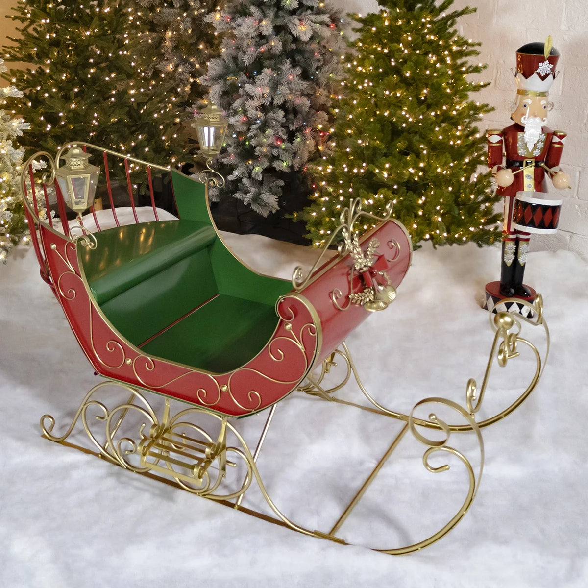 Life-Size Christmas Outdoor Victorian Santa Sleigh H380699