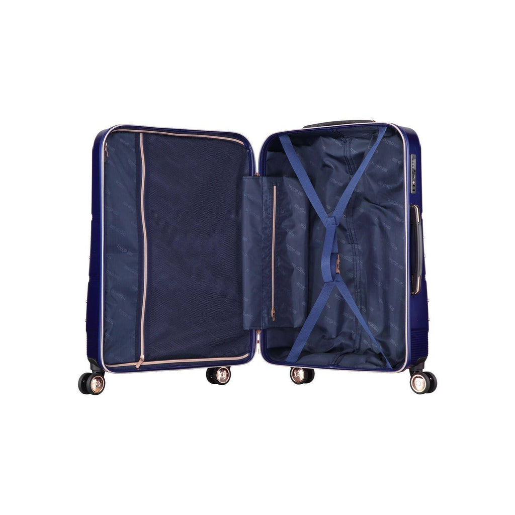 Navy Hard Shell 8 Wheels Trolley Case L842369