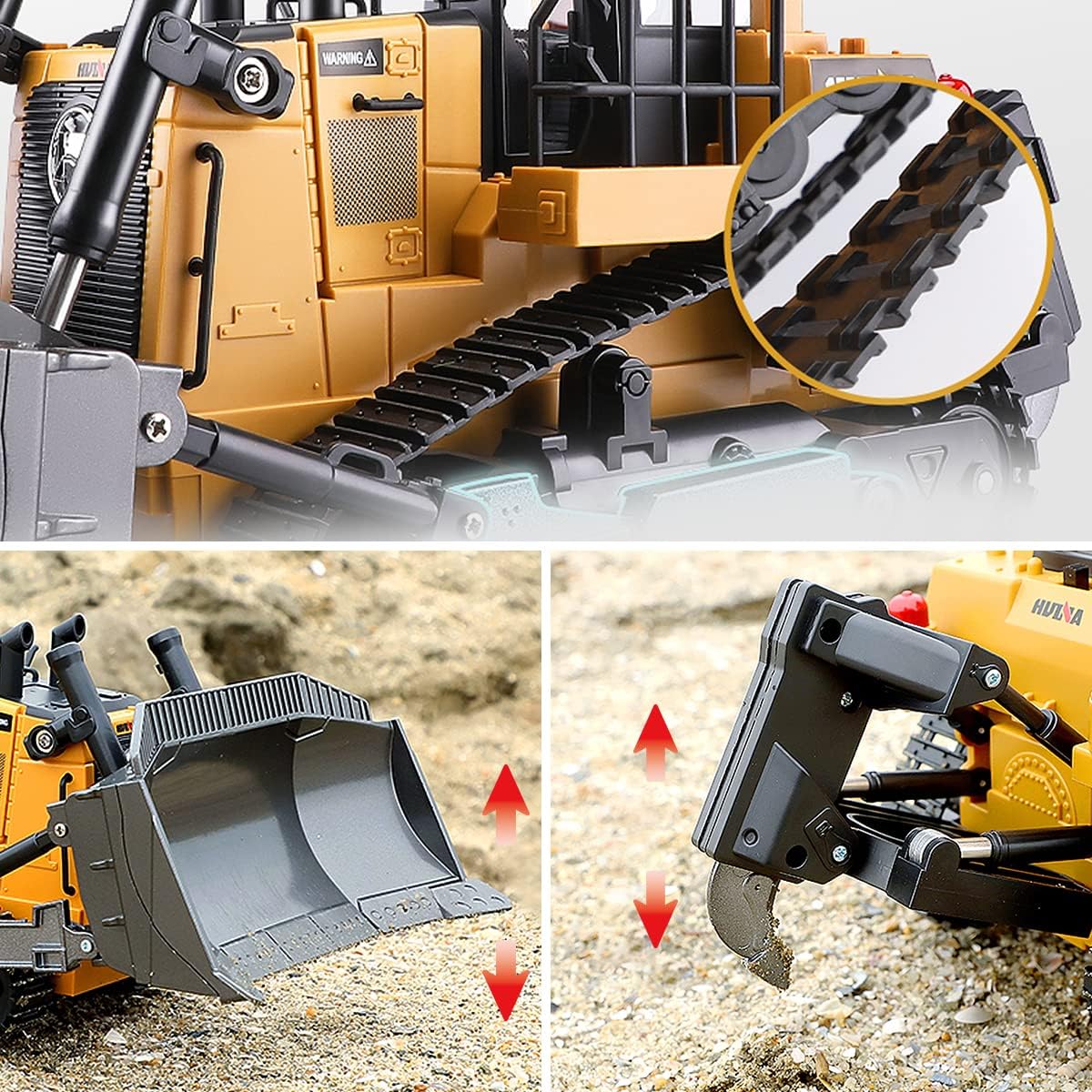 1/16 Scale 9 Channel RC Bulldozer Toy B41414